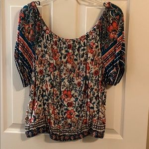 Express top, floral print, size medium